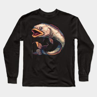 Pixelated Eel Artistry Long Sleeve T-Shirt